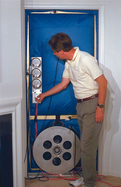 A blower door test can help you find and seal leaks in your home.